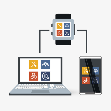 internet concept with things icon design, vector illustration 10 eps graphic.のイラスト素材