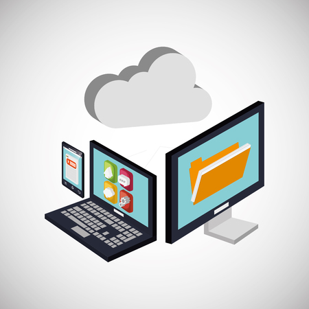 technology concept with icon design, vector illustration 10 eps graphic.のイラスト素材