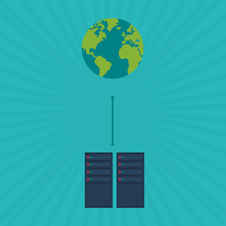 Data center concept with icon design, vector illustration 10 eps graphic.のイラスト素材