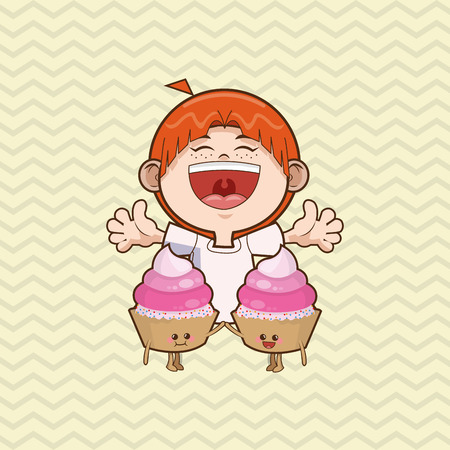 Happy birthday concept with icon design, vector illustration 10 eps graphic.のイラスト素材