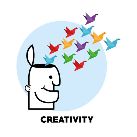 Creativity concept with icon design, vector illustration 10 eps graphic.のイラスト素材