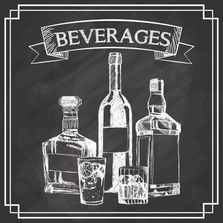 Beverages concept with icon design, vector illustration 10 eps graphic.のイラスト素材