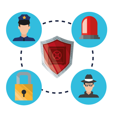 security concept with icon design, vector illustration 10 eps graphic.のイラスト素材