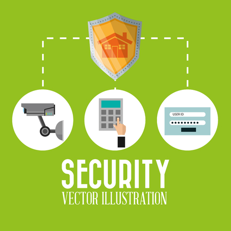 security concept with icon design, vector illustration 10 eps graphic.のイラスト素材