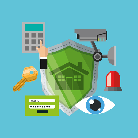 security concept with icon design, vector illustration 10 eps graphic.のイラスト素材