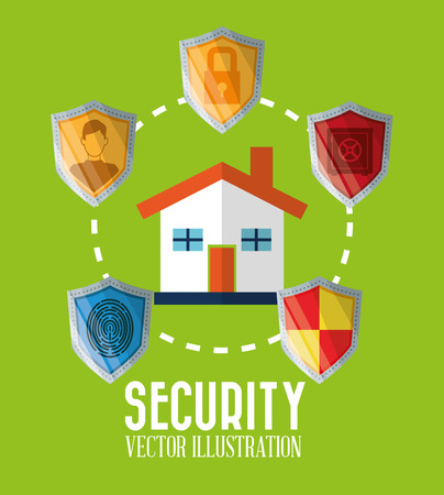 security concept with icon design, vector illustration 10 eps graphic.のイラスト素材