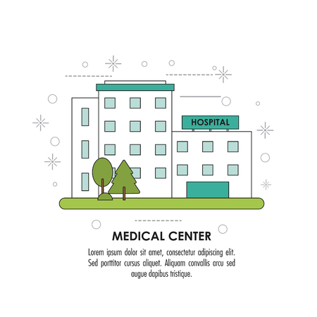 medical center concept with icon design, vector illustration 10 eps graphic.のイラスト素材