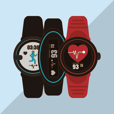 Wearable technology concept with icon design, vector illustration 10 eps graphic.のイラスト素材