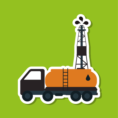 Oil industry concept with icon design, vector illustration 10 eps graphic.のイラスト素材