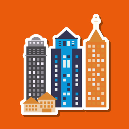 City concept with buidling  icon design, vector illustration 10 eps graphic.のイラスト素材