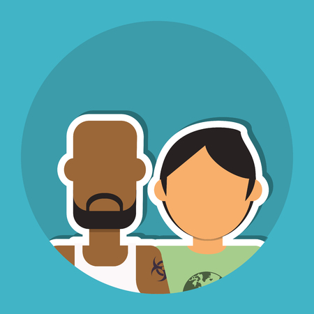 People concept with man icon design, vector illustration 10 eps graphic.のイラスト素材