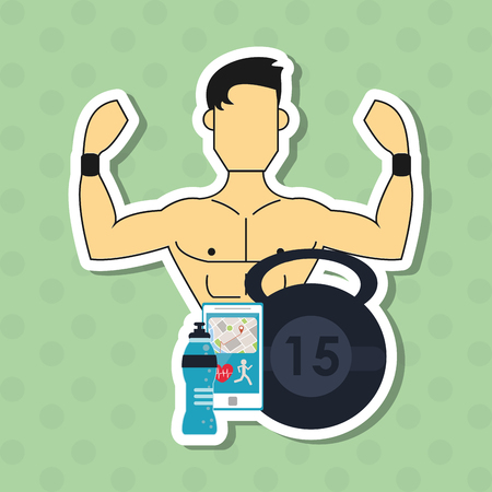 Gym concept with icon design, vector illustration 10 eps graphic.のイラスト素材