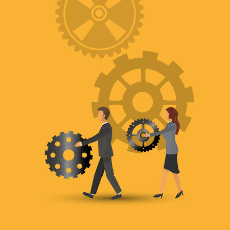 Businesspeople concept with icon design, vector illustration 10 eps graphic.のイラスト素材