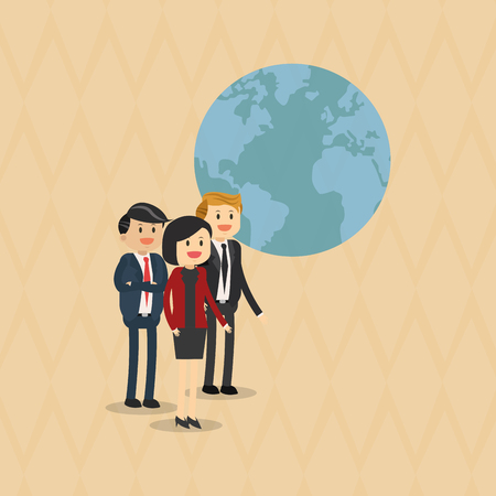 Businesspeople concept with icon design, vector illustration 10 eps graphic.のイラスト素材