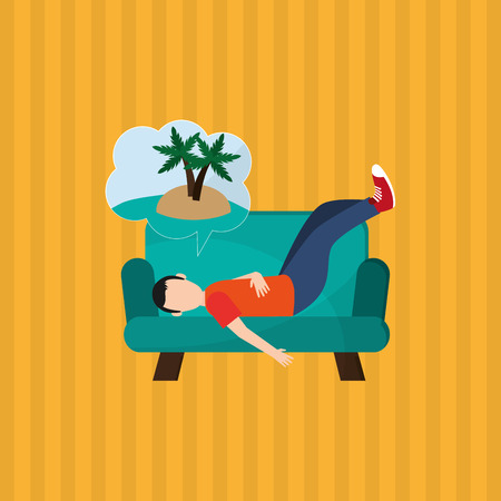 Resting concept with icon design, vector illustration 10 eps graphic.のイラスト素材