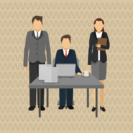 businesspeople concept with icon design, vector illustration 10 eps graphic.のイラスト素材