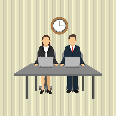 businesspeople concept with icon design, vector illustration 10 eps graphic.のイラスト素材