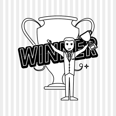 Winner concept with icon design, vector illustration 10 eps graphic.のイラスト素材