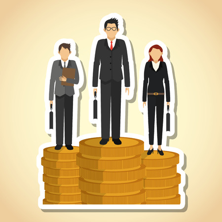 businesspeople concept with icon design, vector illustration 10 eps graphic.のイラスト素材