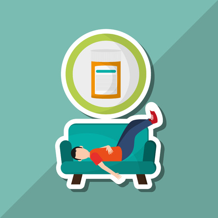 Resting concept with icon design, vector illustration 10 eps graphic.のイラスト素材
