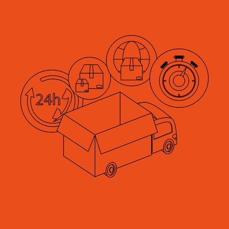 Delivery concept with icon design, vector illustration 10 eps graphic.のイラスト素材