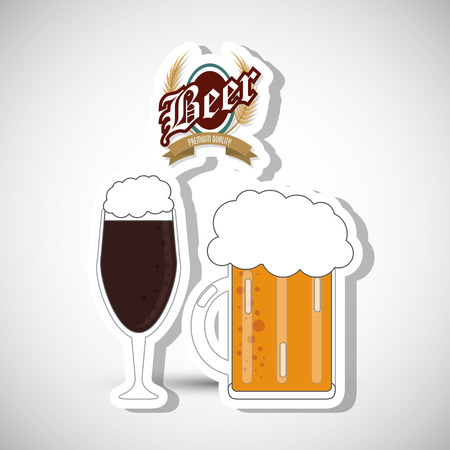 Beer concept with icon design, vector illustration 10 eps graphic.のイラスト素材