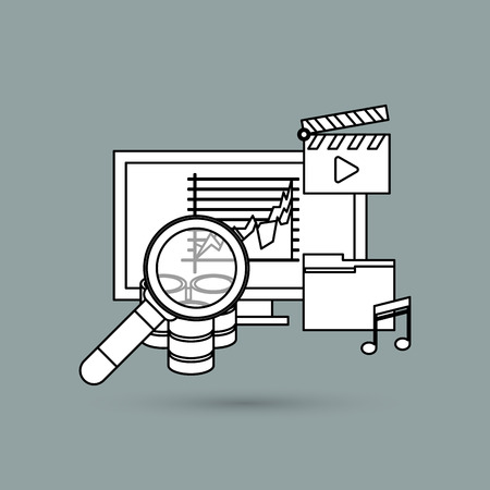 Data center concept with icon design, vector illustration 10 eps graphic.のイラスト素材
