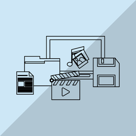 Data center concept with icon design, vector illustration 10 eps graphic.のイラスト素材