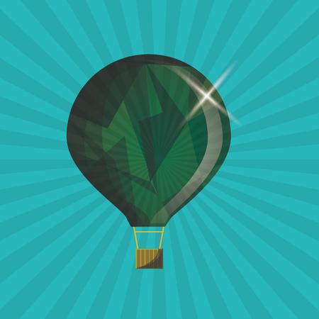 hot air balloon concept with icon design, vector illustration 10 eps graphic.のイラスト素材