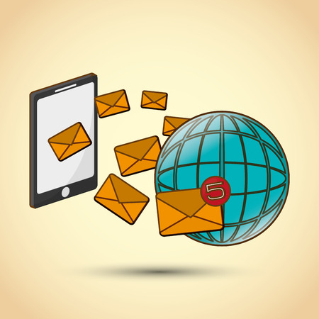 SMS concept with icon design, vector illustration 10 eps graphic.のイラスト素材