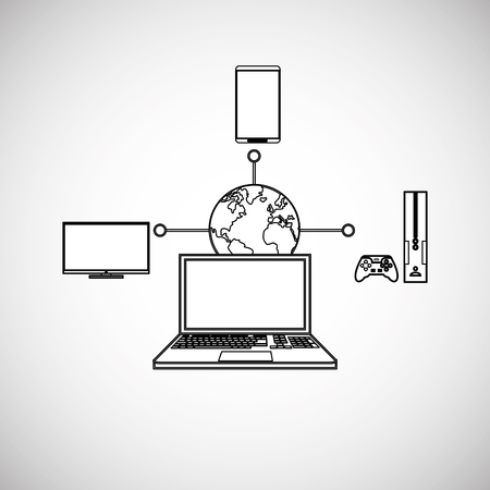 Technology concept with icon design, vector illustration 10 eps graphic.のイラスト素材