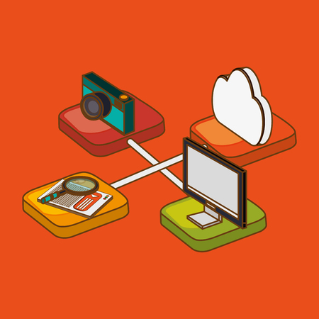 technology concept with icon design, vector illustration 10 eps graphic.のイラスト素材