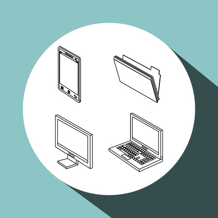 technology concept with icon design, vector illustration 10 eps graphic.のイラスト素材