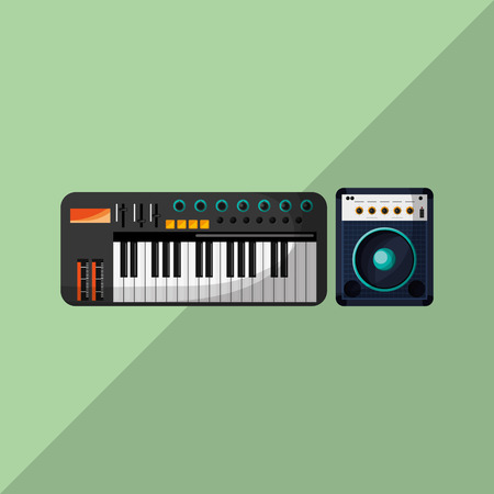 music concept with icon designのイラスト素材