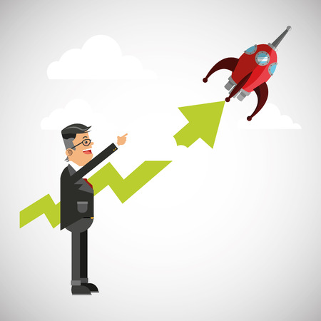 business growth, concept with icon design, vector illustration 10 eps graphic.のイラスト素材