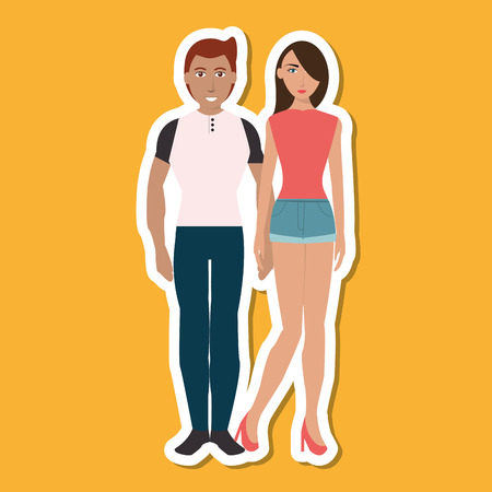 couple concept with icon design, vector illustration graphic.のイラスト素材