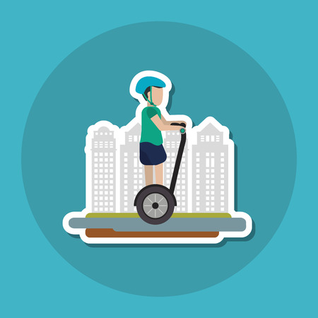 Segway concept with icon design, vector illustration 10 eps graphic.のイラスト素材