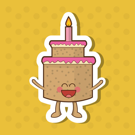 Happy birthday concept with icon design, vector illustration 10 eps graphic.のイラスト素材