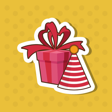 Happy birthday concept with icon design, vector illustration 10 eps graphic.のイラスト素材