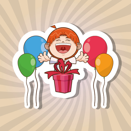 Happy birthday concept with icon design, vector illustration 10 eps graphic.のイラスト素材