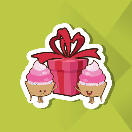 Happy birthday concept with icon design, vector illustration 10 eps graphic.のイラスト素材