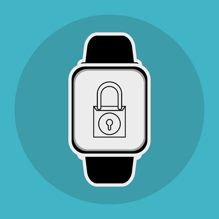 smart watch concept with icon design, vector illustration 10 eps graphic.のイラスト素材
