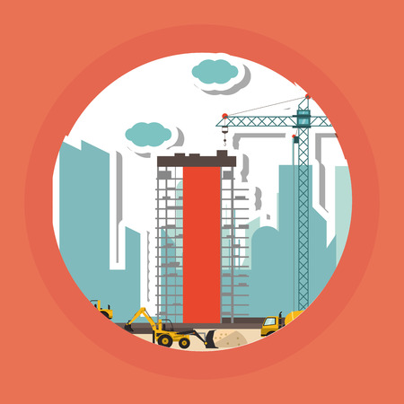 Under construction concept with icon design, vector illustration 10 eps graphic.のイラスト素材