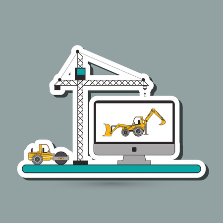 Under construction concept with icon design, vector illustration 10 eps graphic.のイラスト素材
