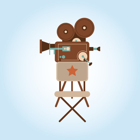 vintage cinema concept with icon design, vector illustration 10 eps graphic.のイラスト素材