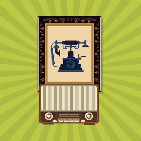 vintage technology concept with icon design, vector illustration 10 eps graphic.のイラスト素材