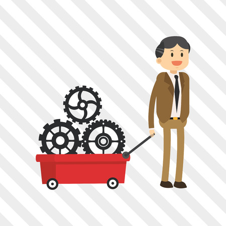 Businesspeople concept with icon design, vector illustration 10 eps graphic.のイラスト素材