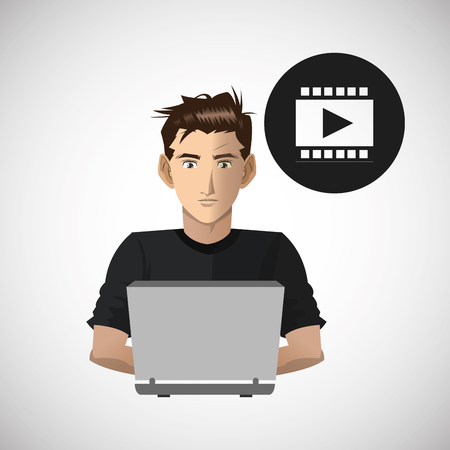 Social media concept with icon design, vector illustration 10 eps graphic.のイラスト素材