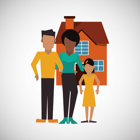 Family concept with icon design, vector illustration 10 eps graphic.のイラスト素材