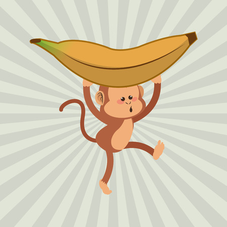 Monkey concept with icon design, vector illustration 10 eps graphic.のイラスト素材
